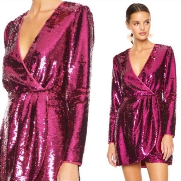 TALULAH Dresses & Skirts - Talulah NWT For Now Mini Sequin Pink Dress Sz S